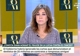 Ana Rosa Quintana explota contra el fraude que salpica a la lucha contra el cáncer: «Me dan ganas de vomitar»