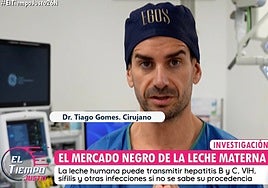 Tiago Gomes, doctor, sobre sobre la compra-venta de leche materna: «Deberían tener precaución, pues es algo muy arriesgado al no haber evidencia científica que refiera que funciona»
