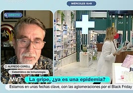 Alfredo Corell, inmunólogo, sobre la urgencia de vacunarse frente a la gripe: «Los mayores de 65 años no deben esperar a diciembre, que esta variante  nos pilla con menos defensas»