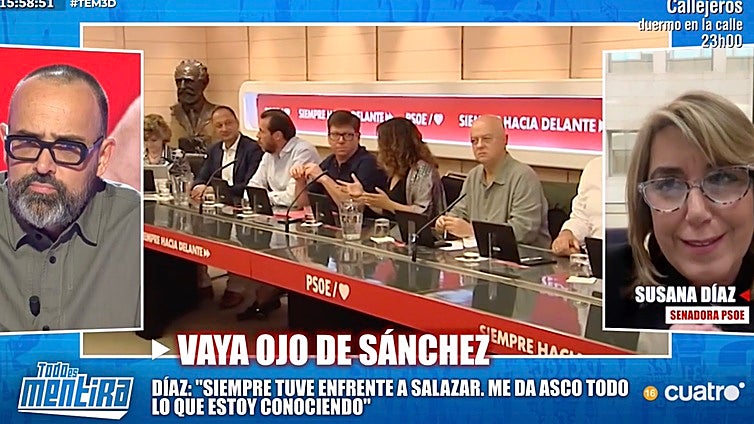 Susana Díaz, contundente con el caso Francisco Salazar y su relación con Pedro Sánchez: «Si no ha fallado el sistema y lo han dejado pasar...»