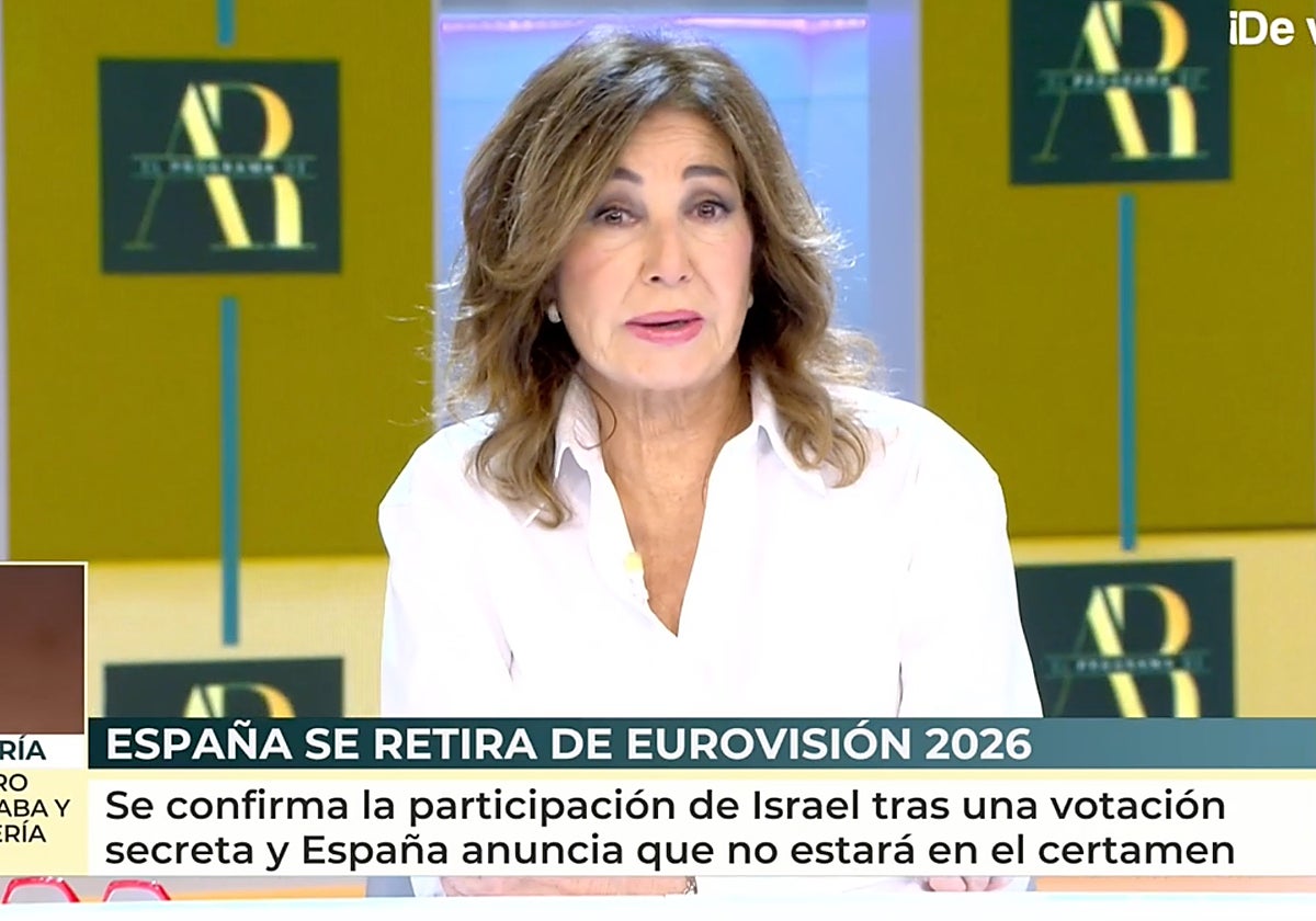 Ana Rosa Quintana, presentadora de 'El programa de Ana Rosa', ha opinado rotunda sobre la decisión de RTVE de no participar en el Festival de Eurovisión.