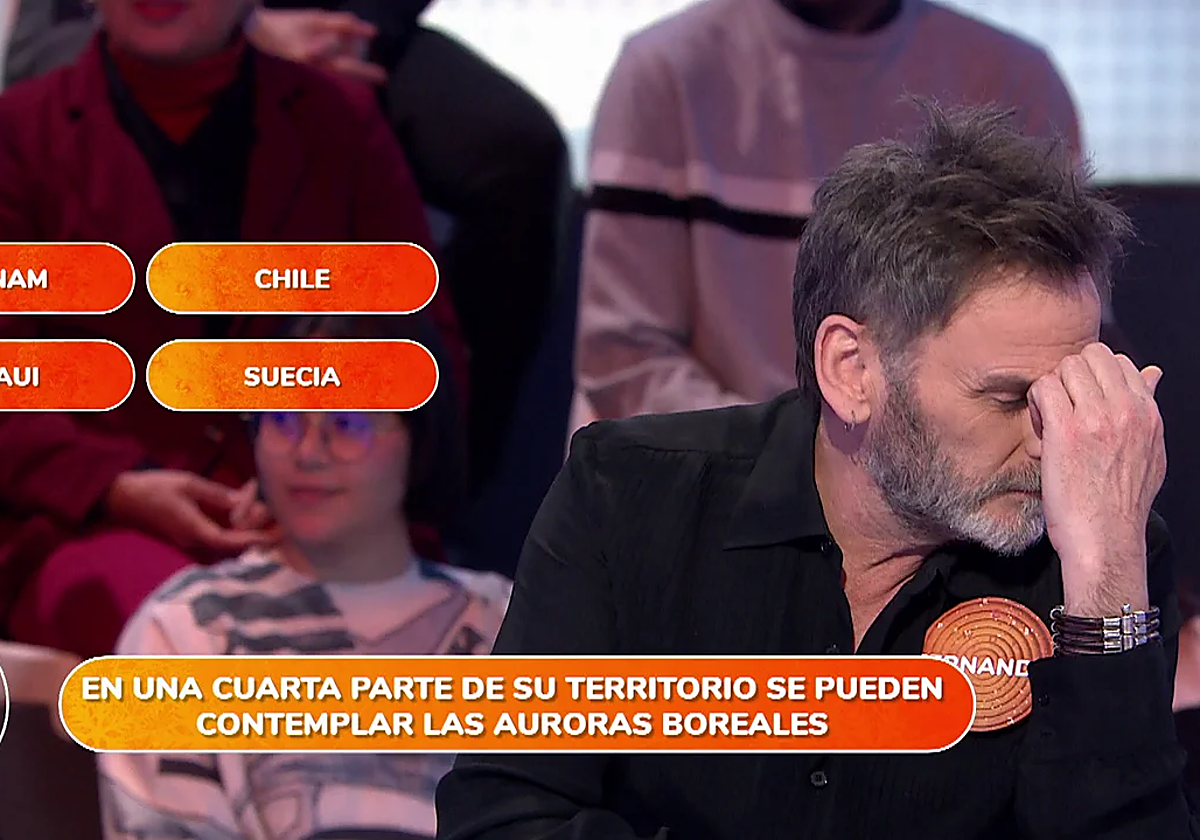 Fernando Tejero en el primer 'Pasapalabra' del año