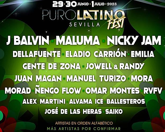 Cartel del Puro Latino Sevilla Fest 2023