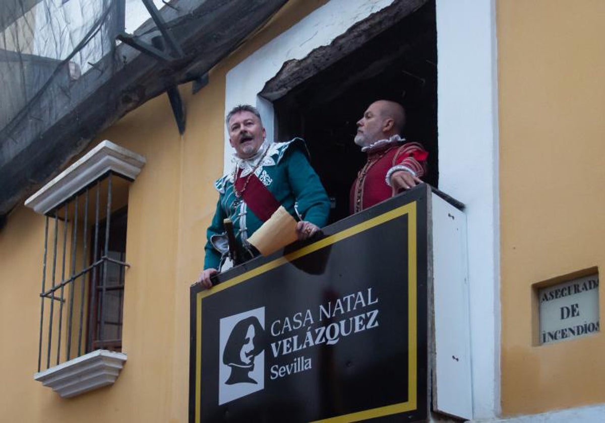 Recreación de 'La rendición de Breda' el año pasado en la Casa Natal de Velázquez