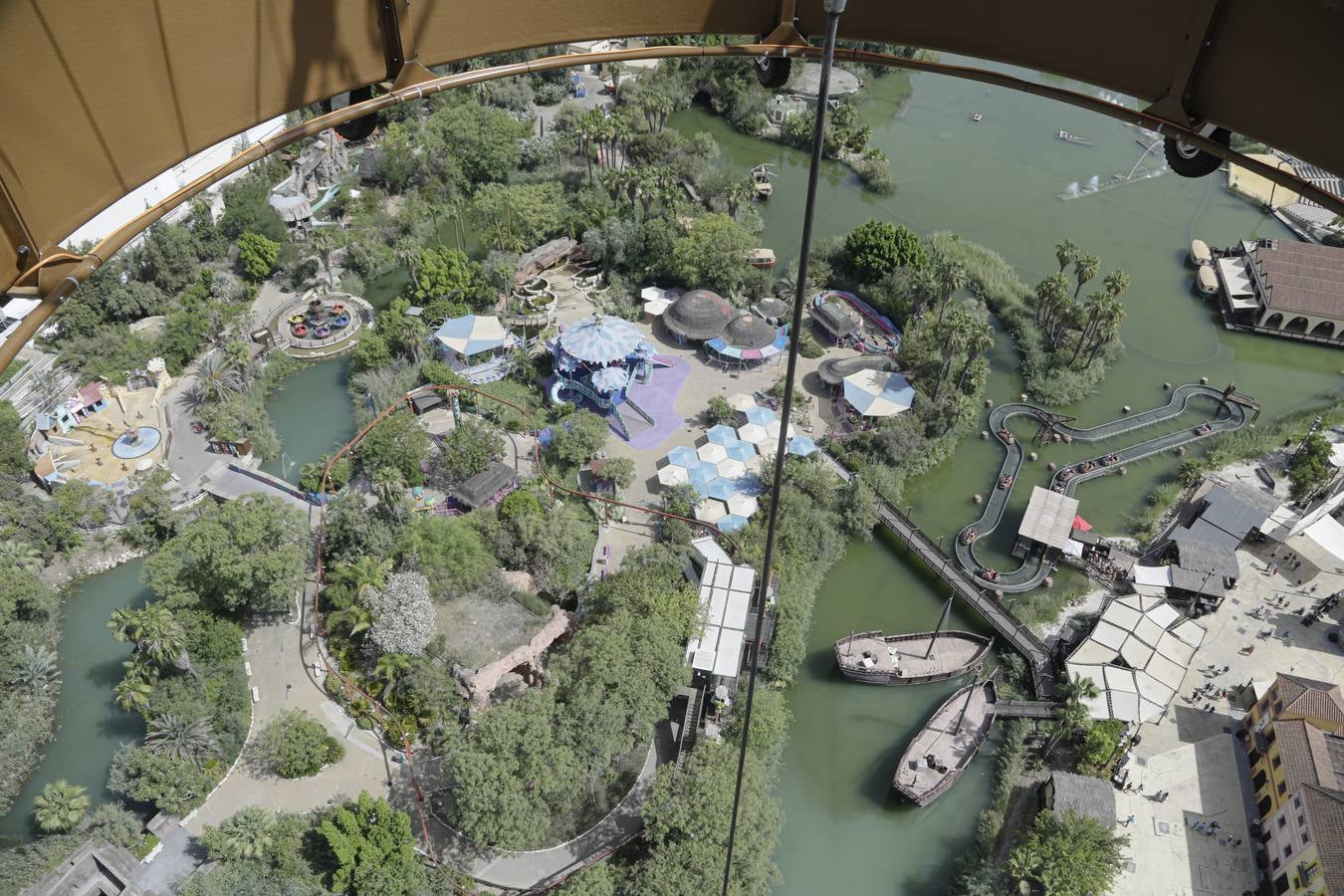 Panorámicas desde el interior del globo de Isla Mágica