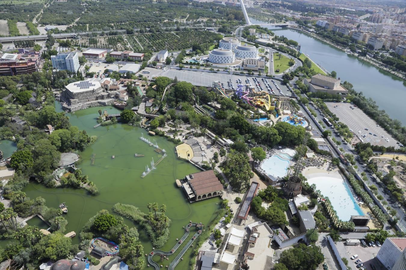 Panorámicas desde el interior del globo de Isla Mágica