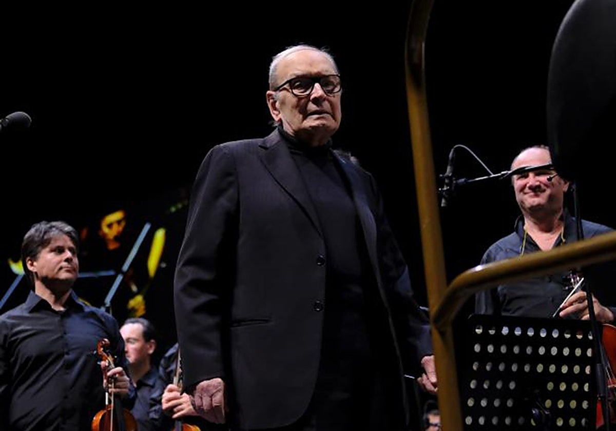 Ennio Morricone en un concierto en España