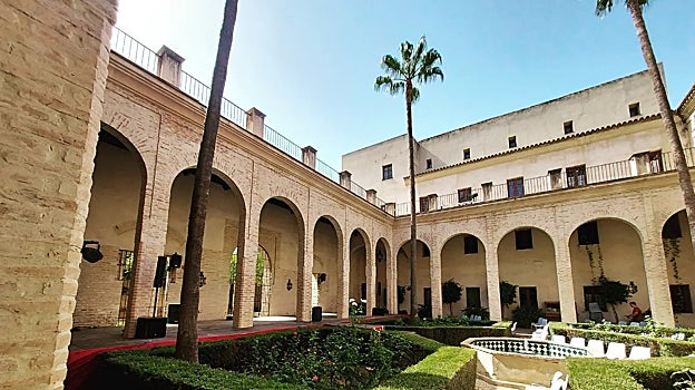El patio del palacio de los marqueses de La Algaba, donde se están celebrando interesantes conciertos