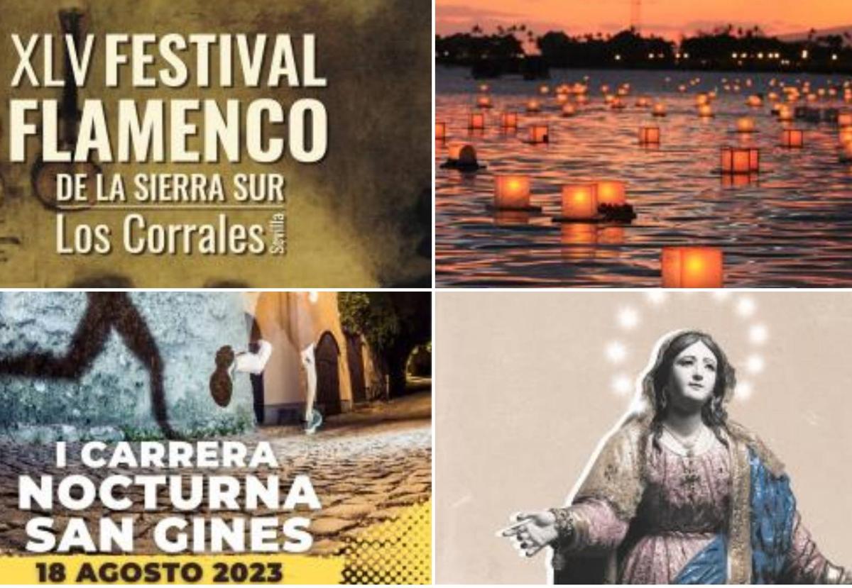 Estos son algunos de los carteles de las actividades de la semana en la provincia