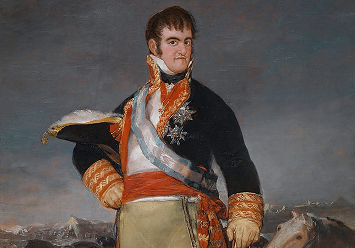 Fragmento del retrato 'Fernando VII en un campamento', de Francisco de Goya, que vendrá a CaixaForum Sevilla
