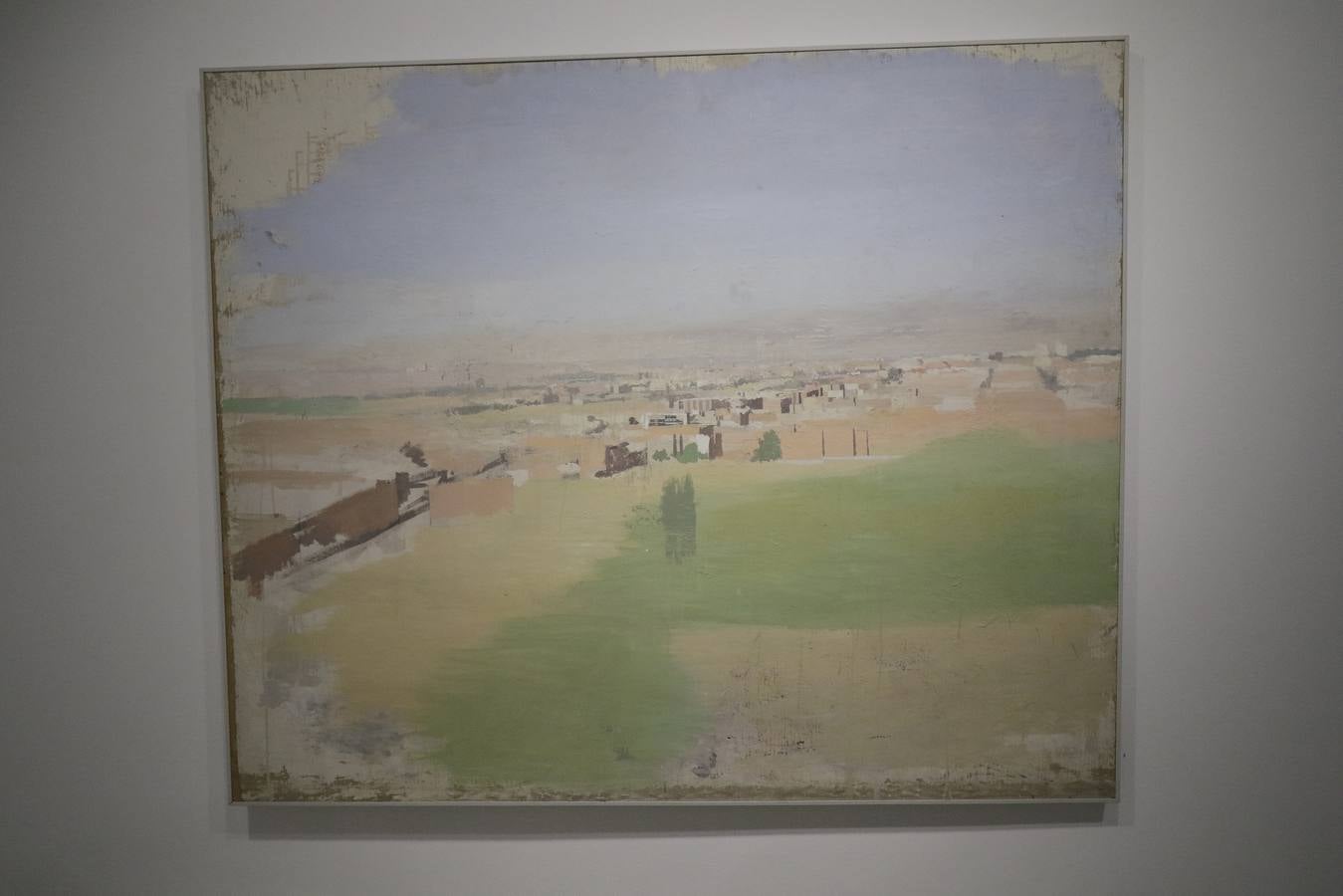 Momento en el que Antonio López inaugura la exposición 'Arquitecturas en proceso'