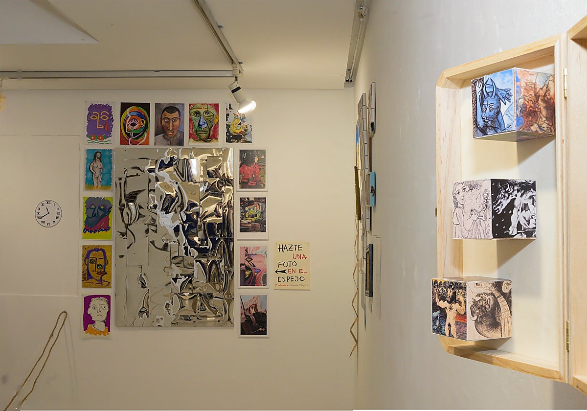 Algunas de las obras de la exposición 'Yo y ellas'