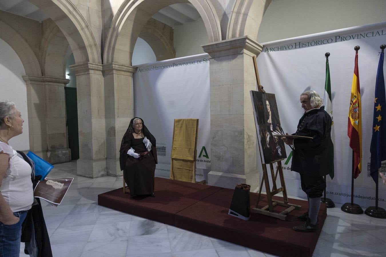 Diferentes momentos de la inauguración de la exposición 