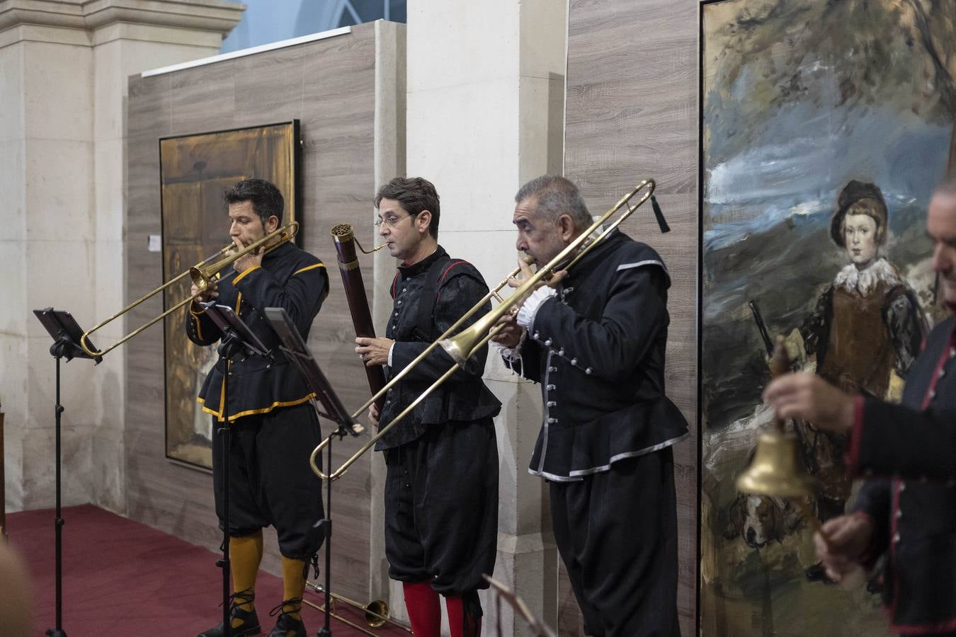 Diferentes momentos de la inauguración de la exposición 