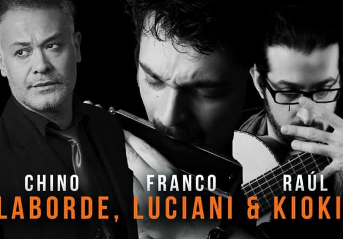 Chino Laborde, Franco Luciani y Raúl Kiokio