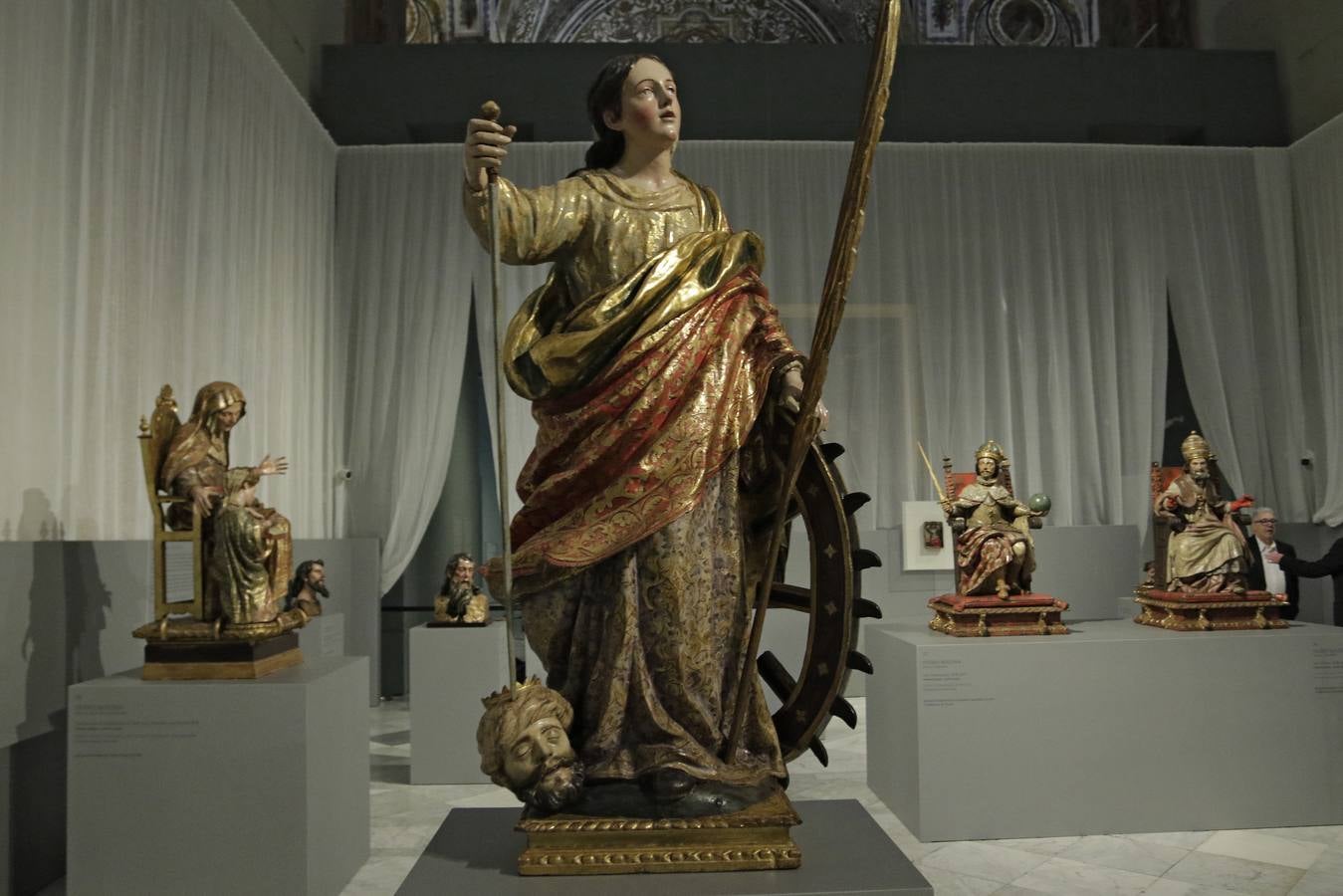 La inauguración de la exposición 'Pedro Roldán, escultor (1624-1699)', en el Museo de Bellas Artes de Sevilla