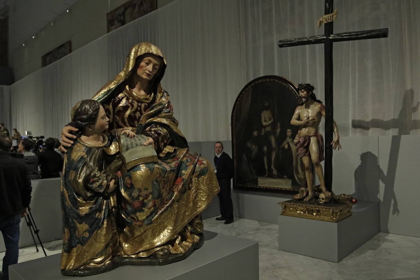 La inauguración de la exposición 'Pedro Roldán, escultor (1624-1699)', en el Museo de Bellas Artes de Sevilla