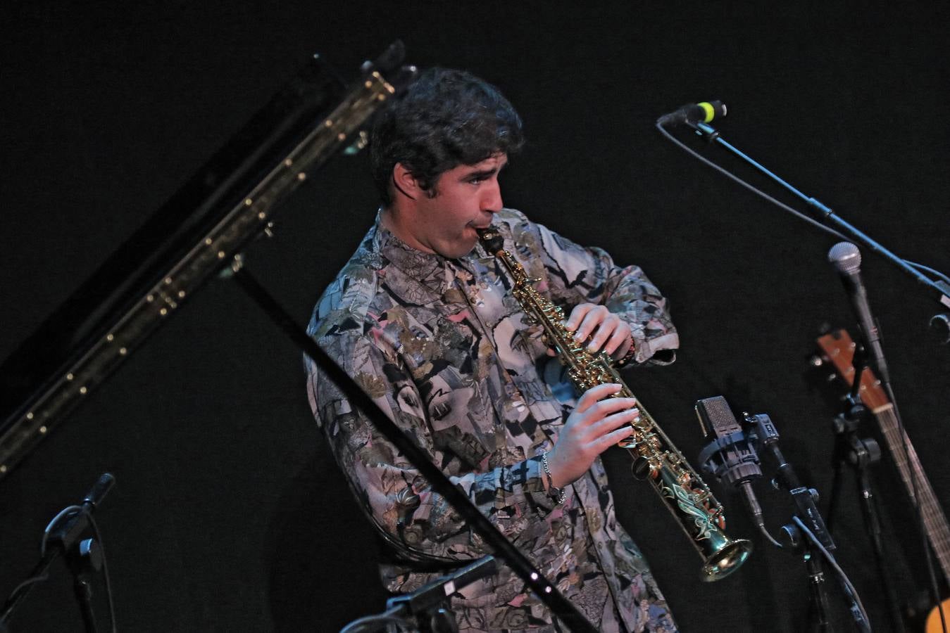 Un momento del concierto este sábado en Sevilla de Javier Ruibal