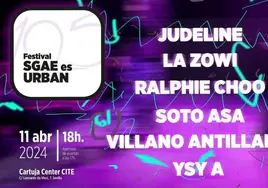 Judeline, La Zowi, Ralphie Choo, Soto Asa, Villano Antillano e YSI A, en el concierto del 125 aniversario de la SGAE en Sevilla