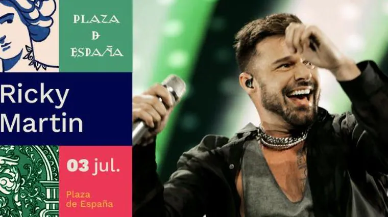 Cartel de Ricky Martin en Icónica Fest Sevilla