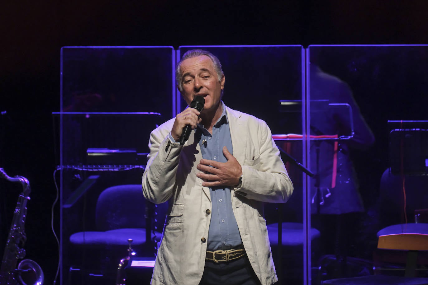 José Manuel Soto durante su concierto en el teatro de la Maestranza de Sevilla 