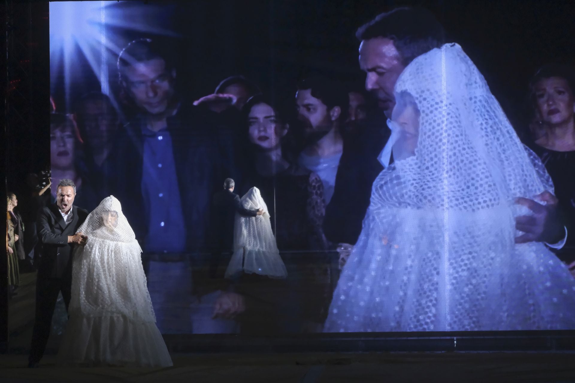 Ensayo de la ópera 'Nabucco' en el teatro de la Maestranza de Sevilla 