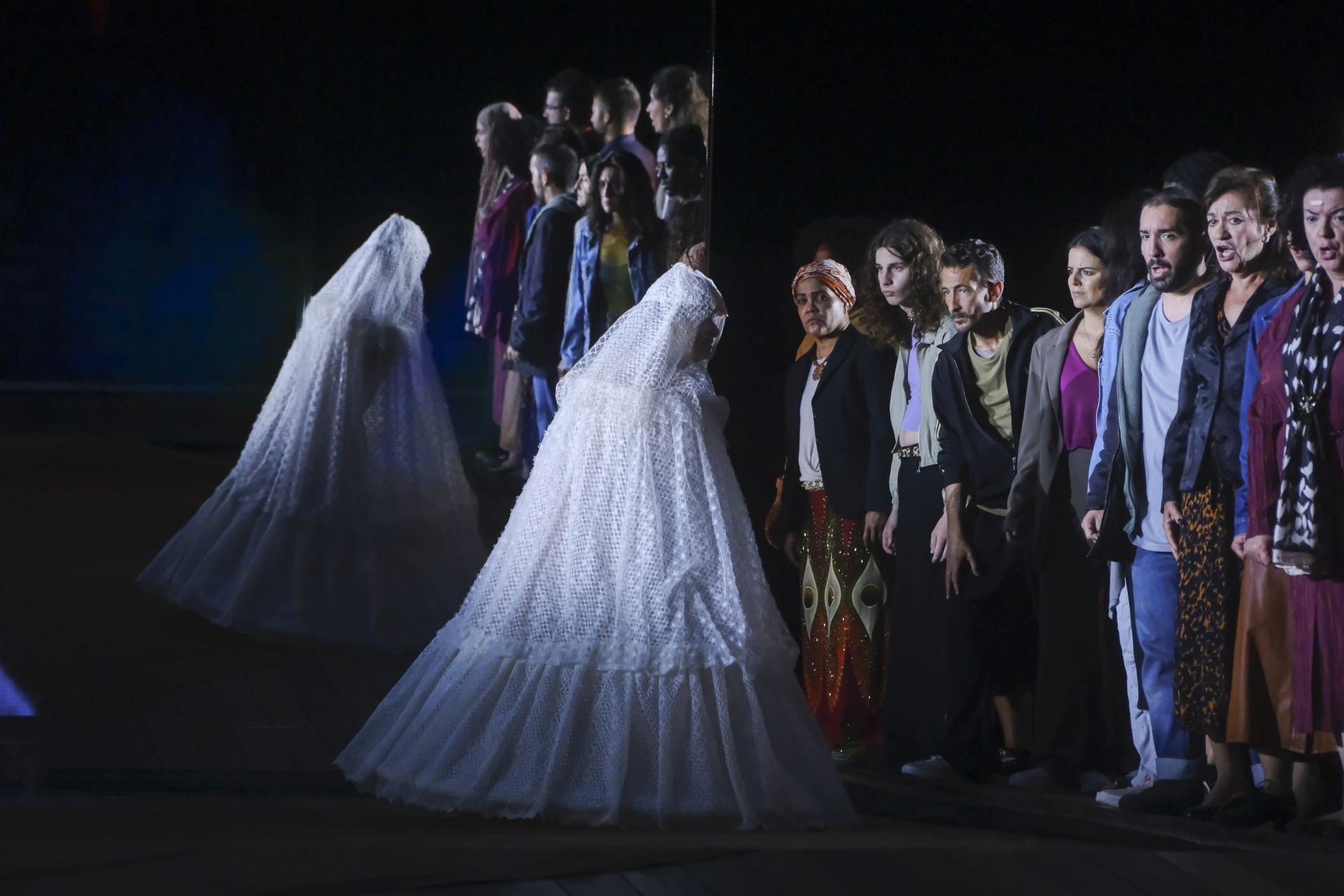 Ensayo de la ópera 'Nabucco' en el teatro de la Maestranza de Sevilla 