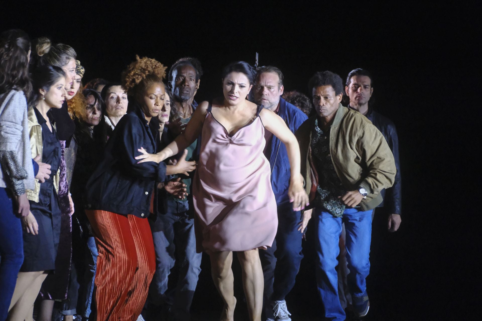 Ensayo de la ópera 'Nabucco' en el teatro de la Maestranza de Sevilla 