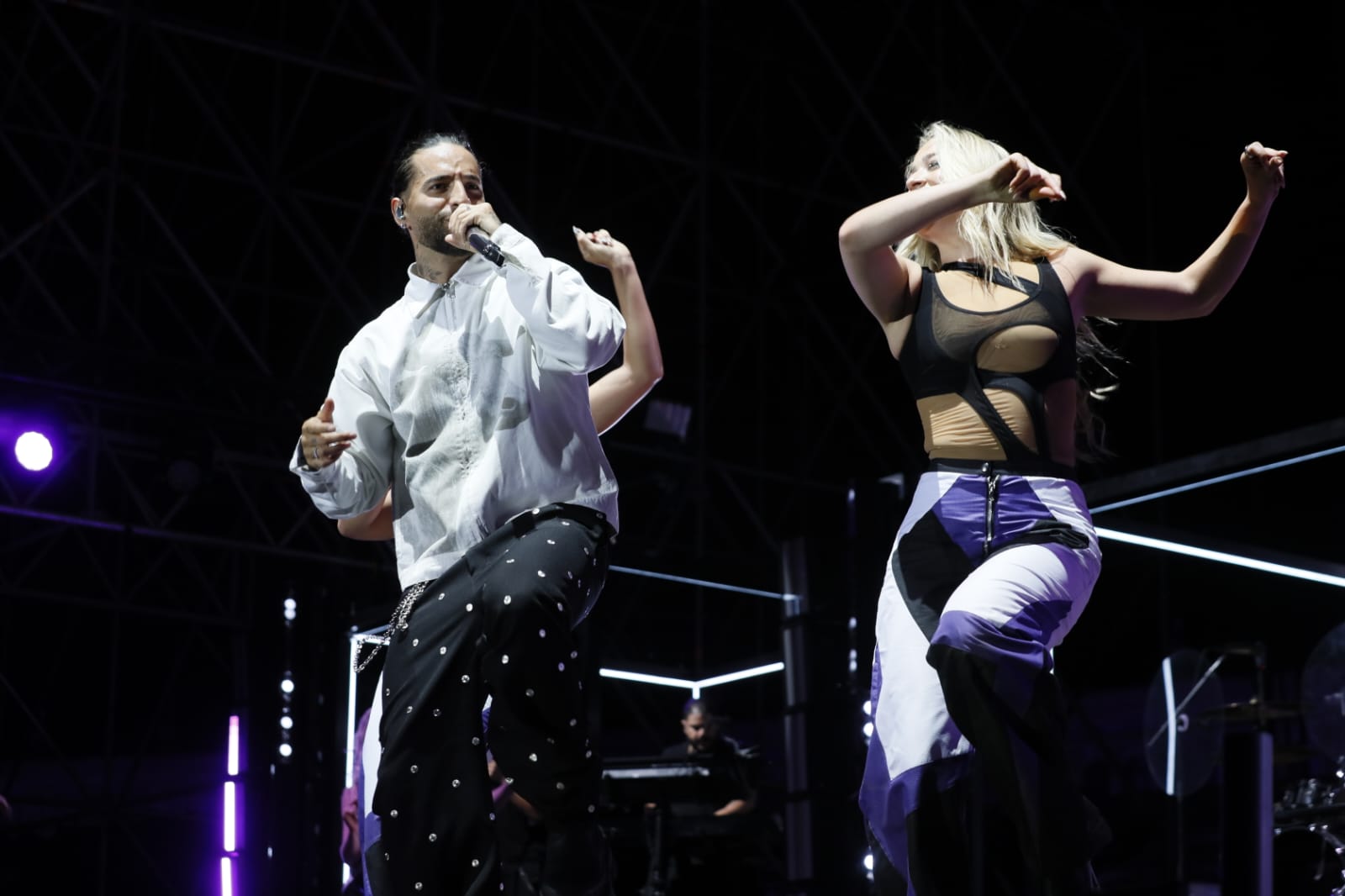 Un momento del concierto de Maluma dentro del Icónica Fest en la Plaza de España de Sevilla 