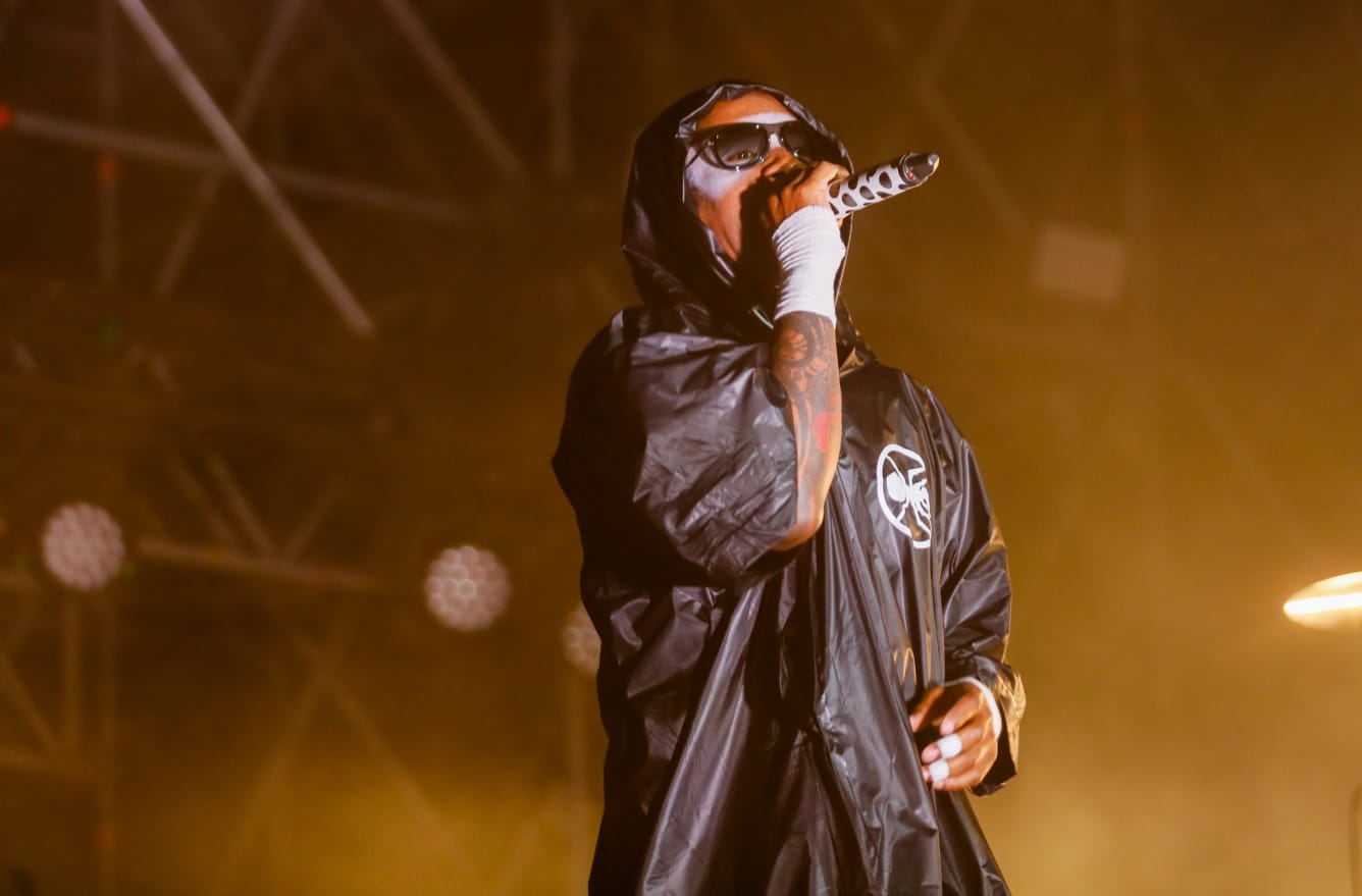 Actuación del grupo The Prodigy en la noche de este martes en la Plaza de España de Sevilla