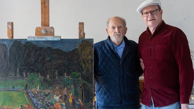 José Luis Mauri, a la izquierda de la imagen, es un pintor sevillano que se ha convertido en una referencia para muchos artistas