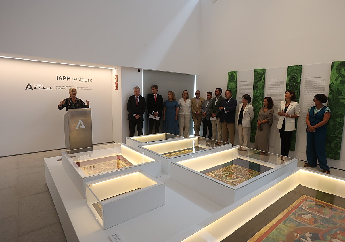 Patricia del Pozo durante la inauguración de la exposición 'Arte viajero'
