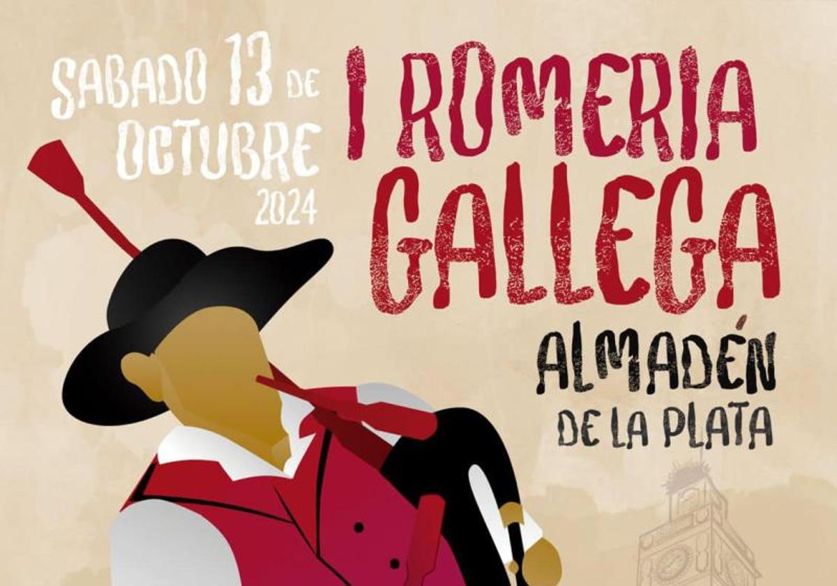 Cartel de la Romería Gallega de Almadén de la Plata