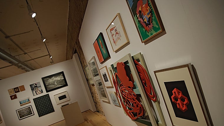 Algunas de las obras de la exposición 'Un silbido al viento' de CICUS