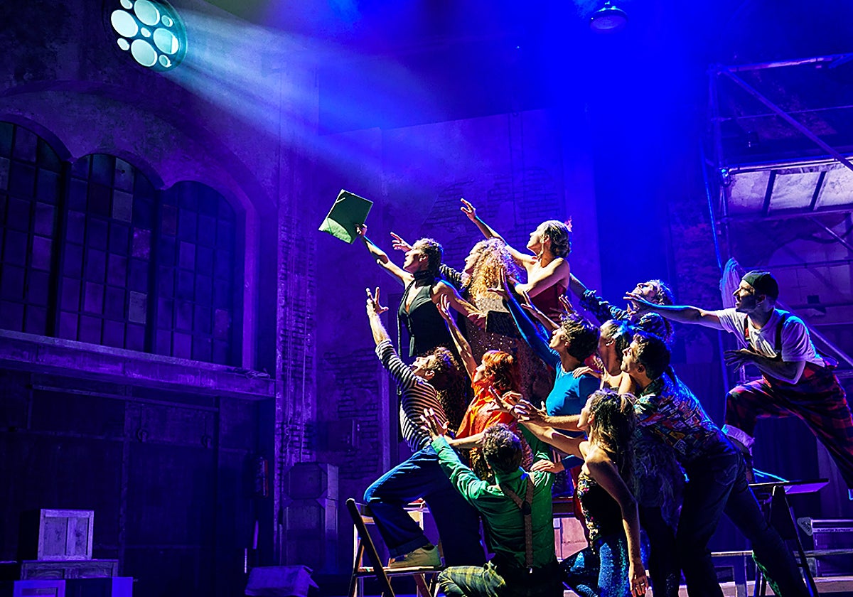 Durante la actuación del musical 'Godspell'