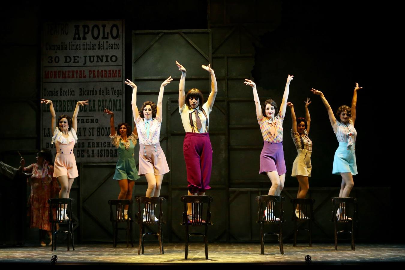 Momento del ensayo previo al estreno en el Maestranza de la zarzuela 'La verbena de la Paloma'