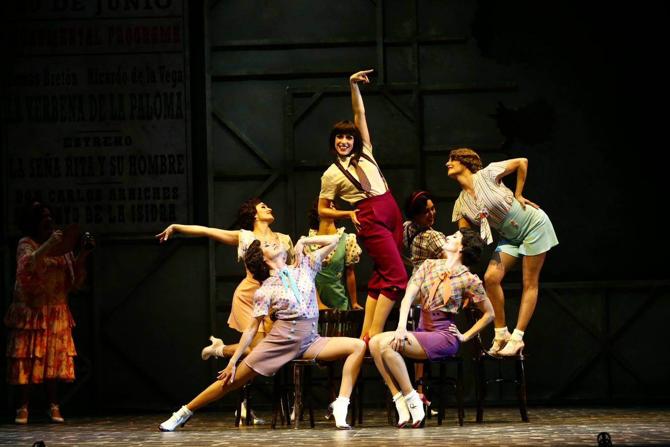 Momento del ensayo previo al estreno en el Maestranza de la zarzuela 'La verbena de la Paloma'