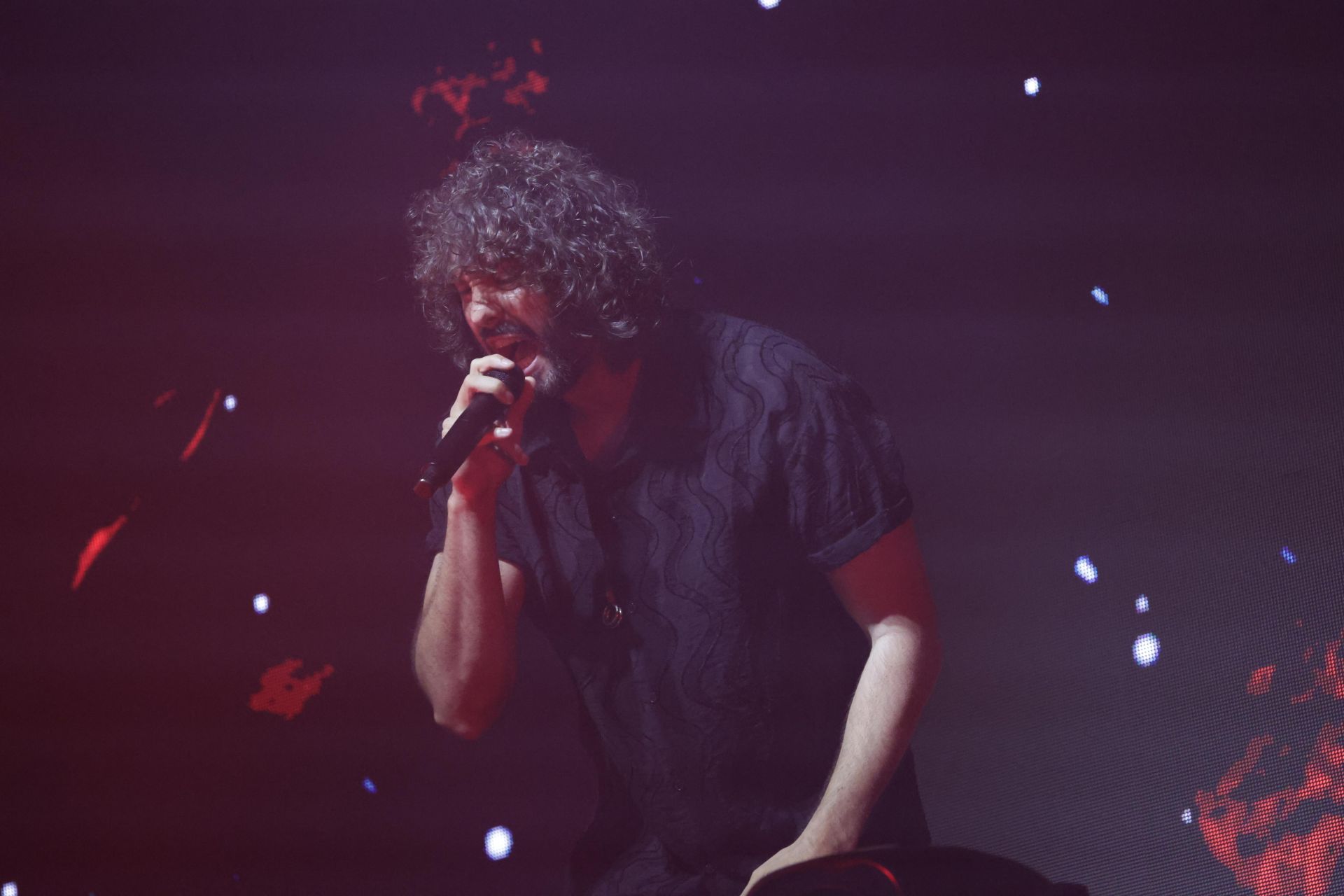 Mikel Izal en plena actuación