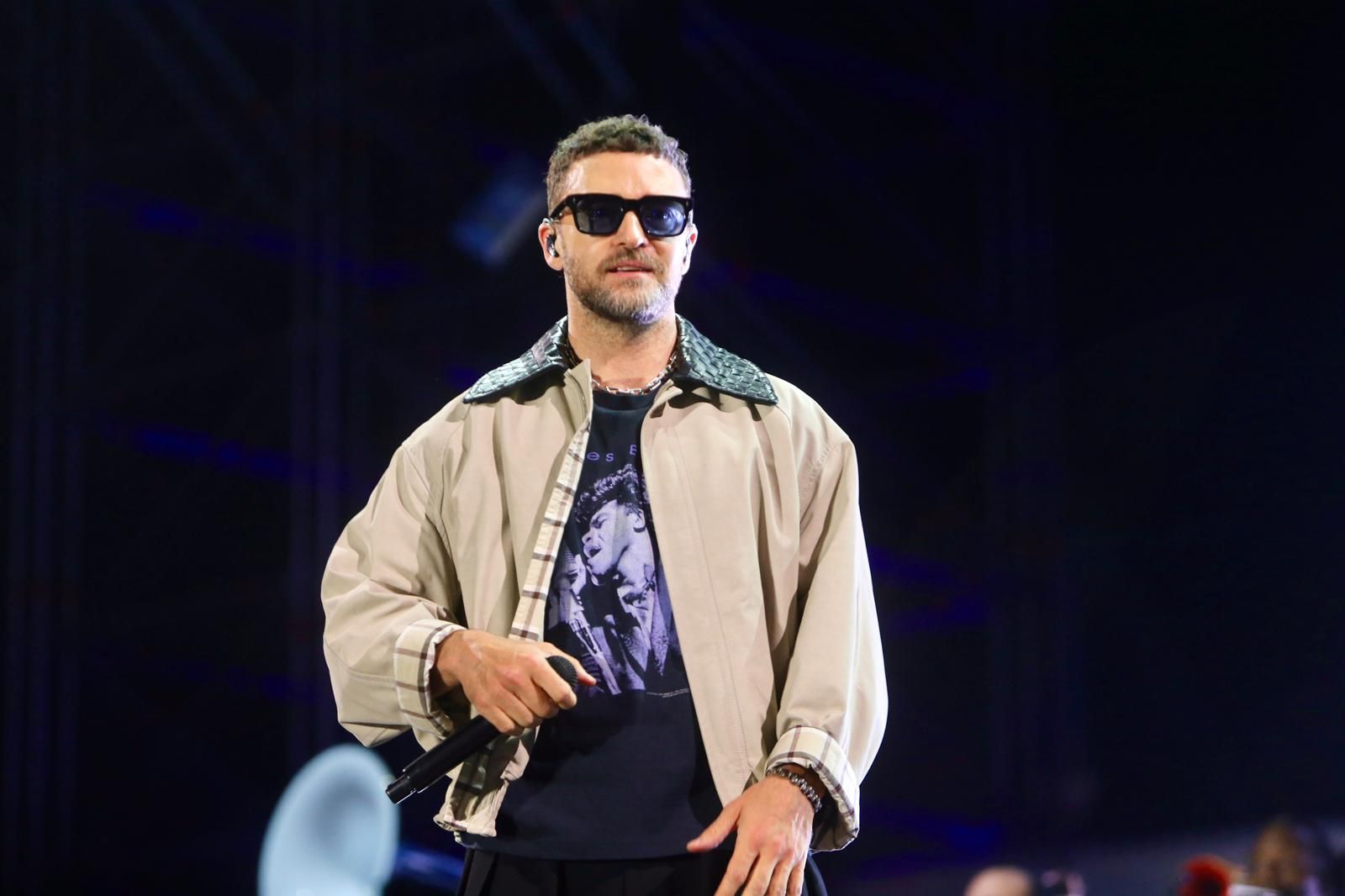 Un momento del concierto inaugural del Icónica Santalucía Sevilla Fest 2025, con Justin Timberlake 