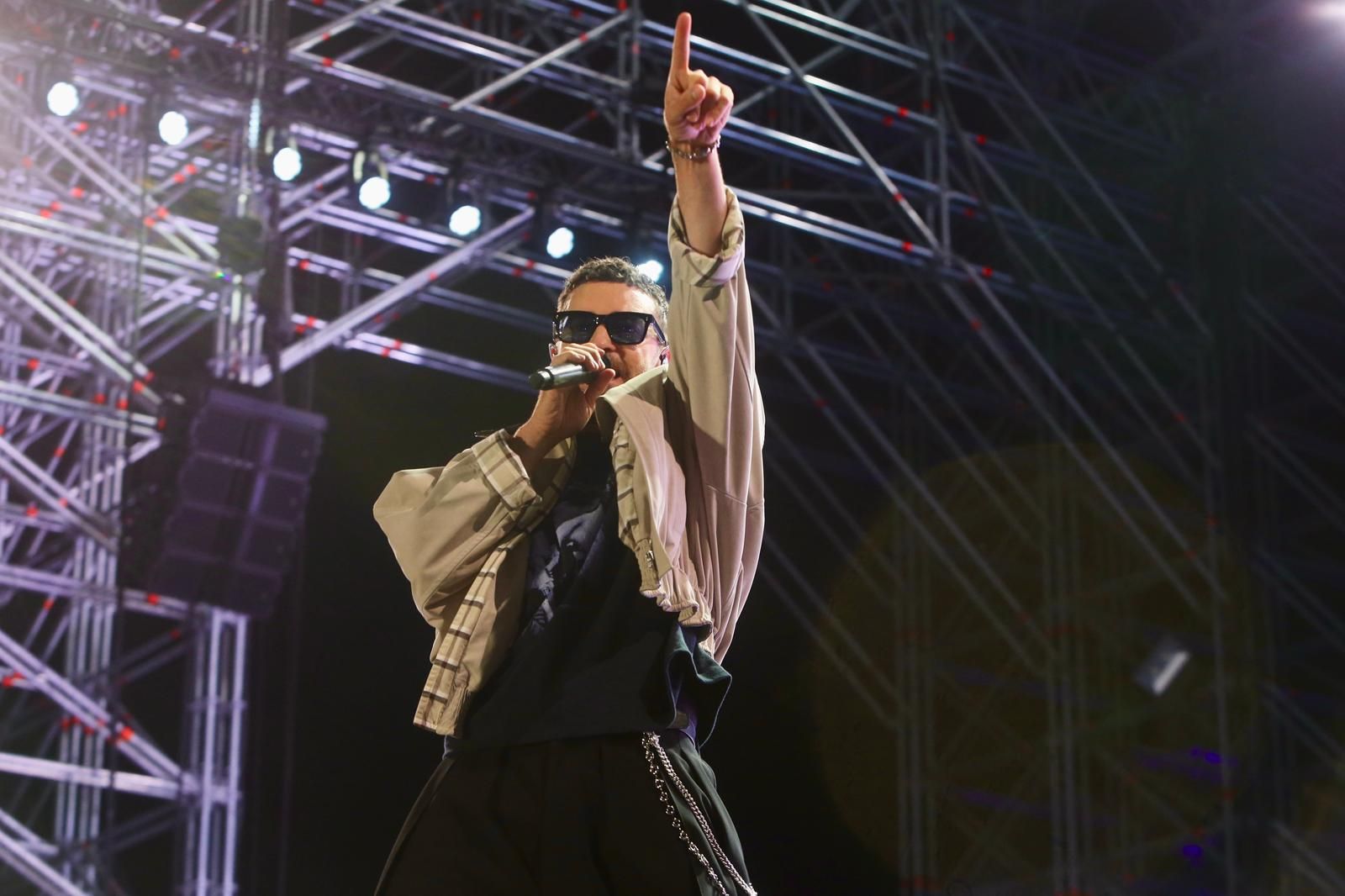 Un momento del concierto inaugural del Icónica Santalucía Sevilla Fest 2025, con Justin Timberlake 