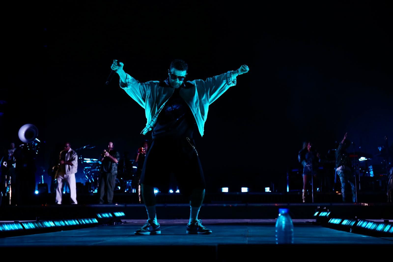 Un momento del concierto inaugural del Icónica Santalucía Sevilla Fest 2025, con Justin Timberlake 