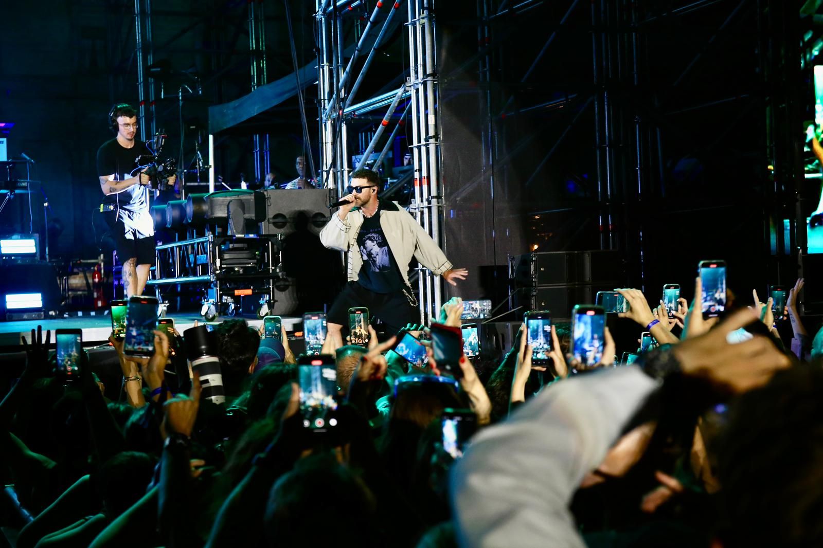 Un momento del concierto inaugural del Icónica Santalucía Sevilla Fest 2025, con Justin Timberlake 