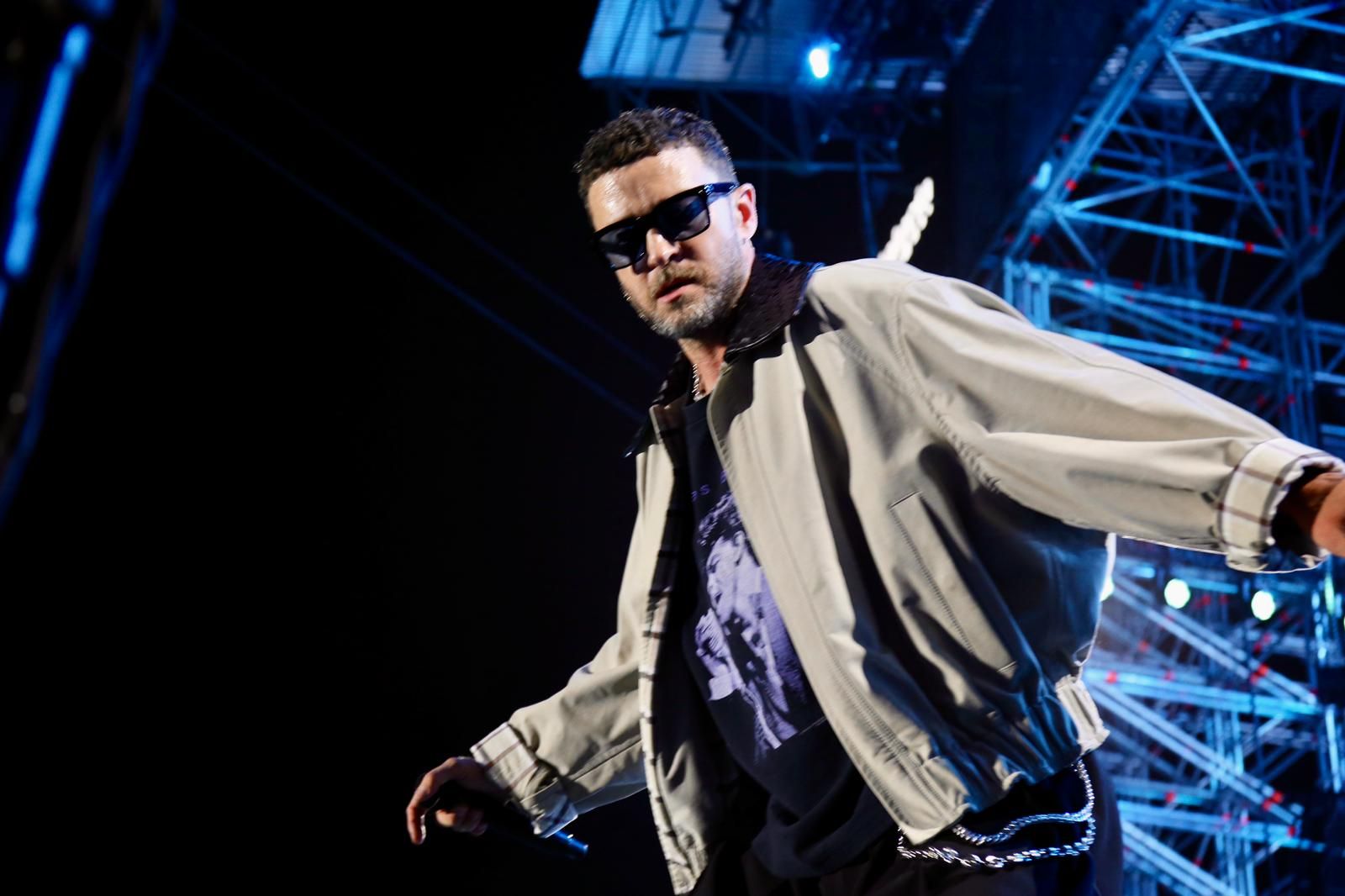 Un momento del concierto inaugural del Icónica Santalucía Sevilla Fest 2025, con Justin Timberlake 