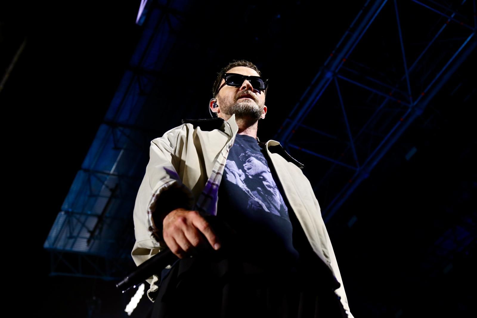 Un momento del concierto inaugural del Icónica Santalucía Sevilla Fest 2025, con Justin Timberlake 