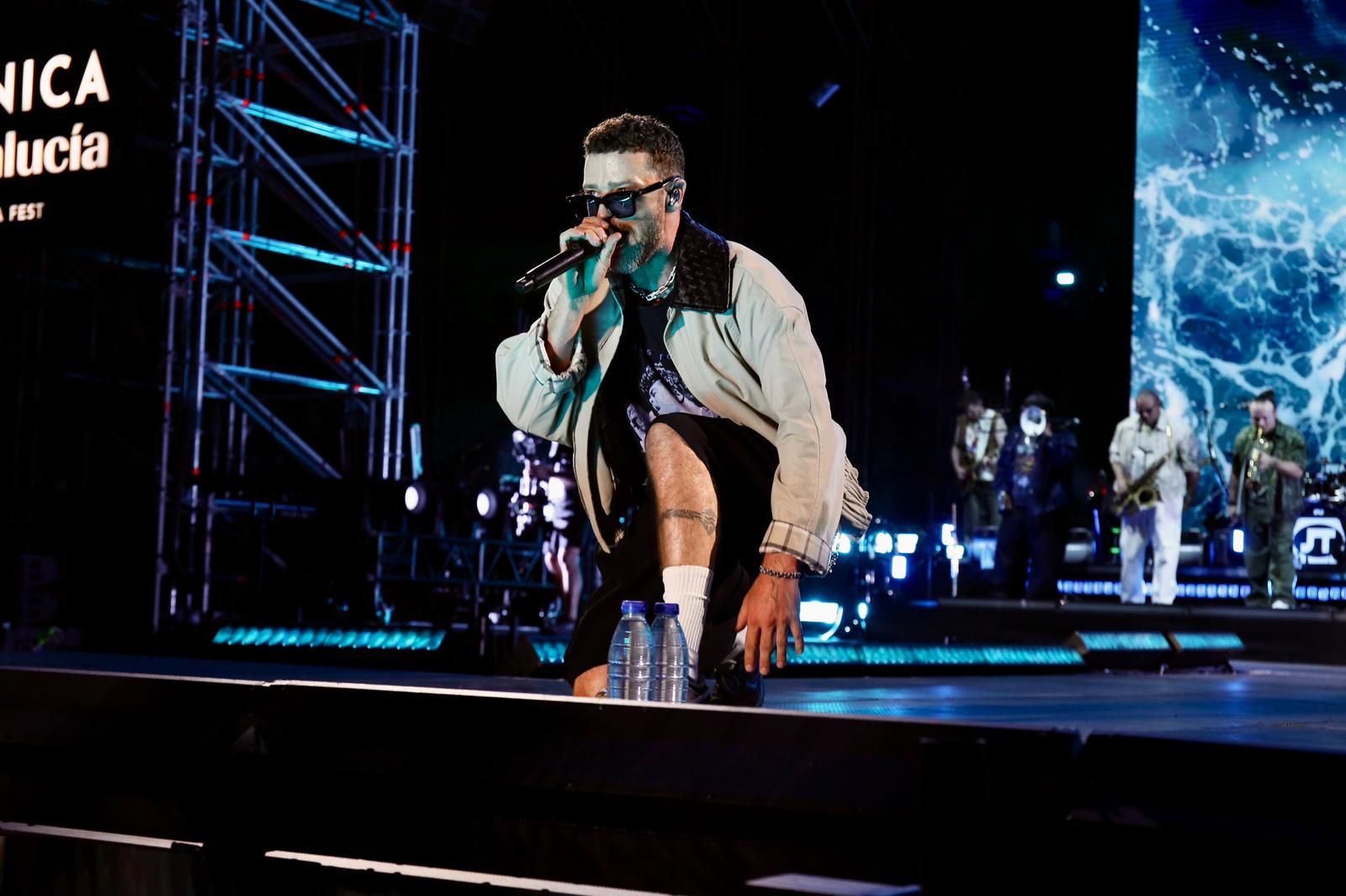 Un momento del concierto inaugural del Icónica Santalucía Sevilla Fest 2025, con Justin Timberlake 