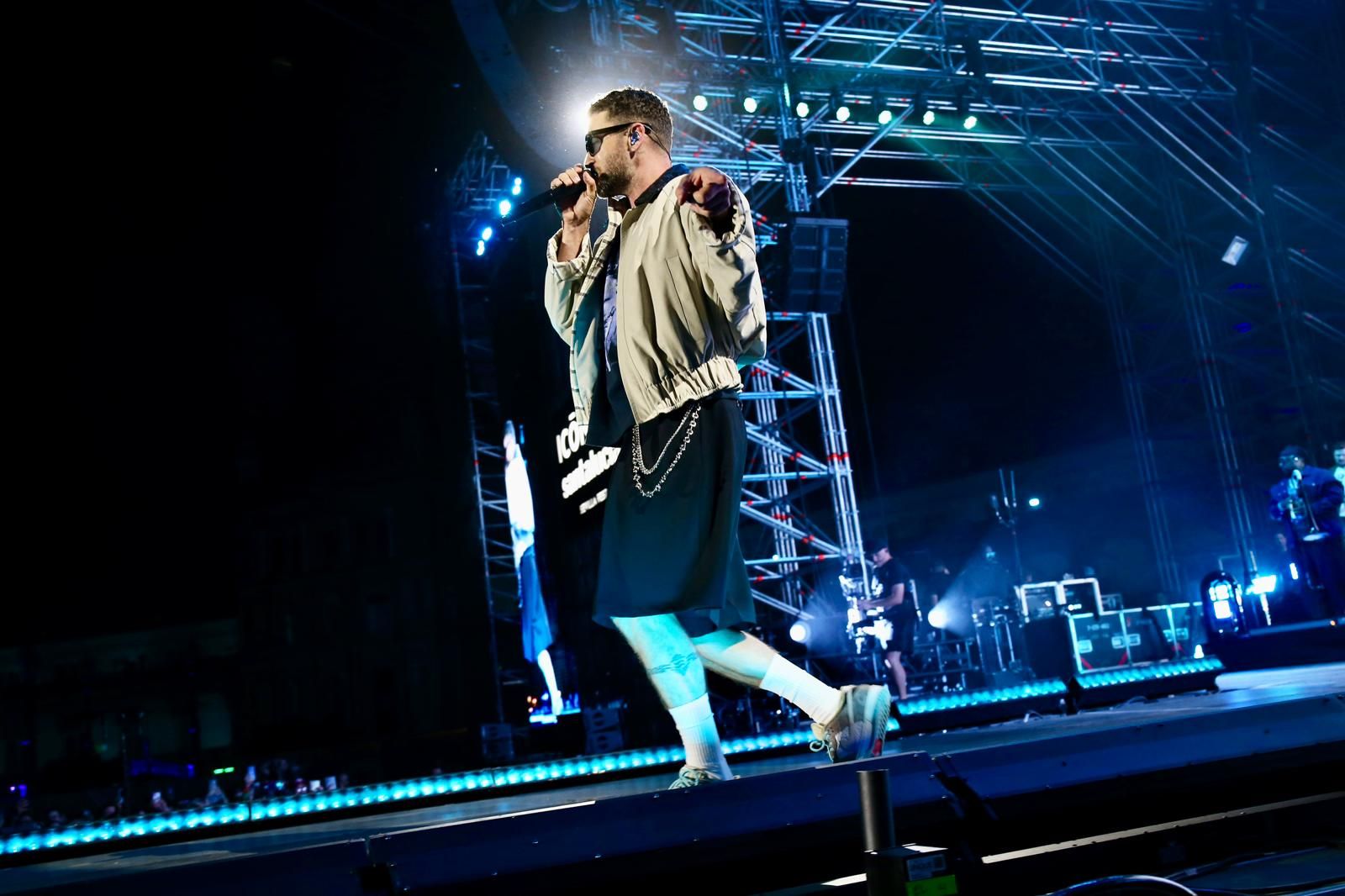 Un momento del concierto inaugural del Icónica Santalucía Sevilla Fest 2025, con Justin Timberlake 