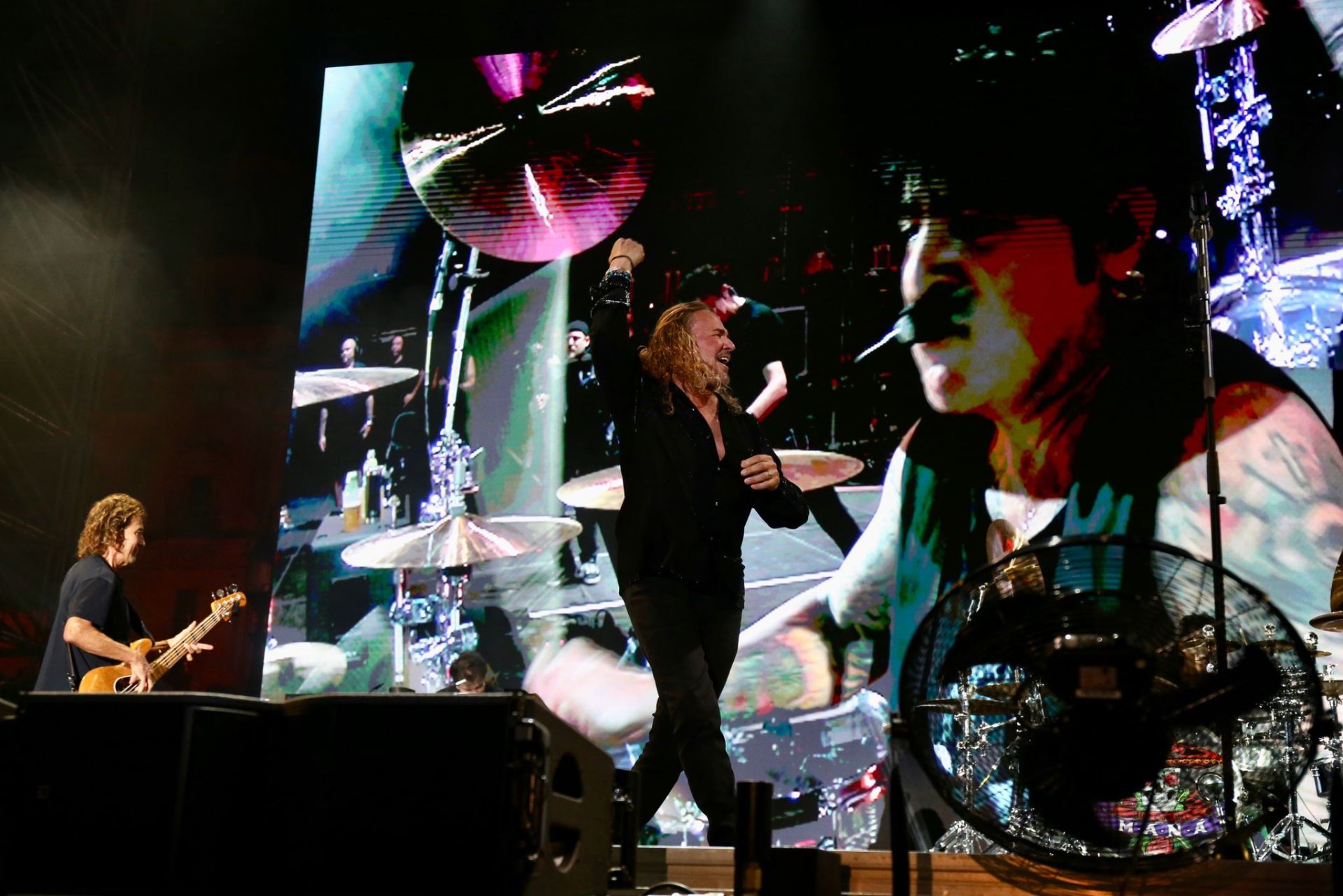 Actuación del grupo mexicano Maná, en la noche de este domingo en Sevilla
