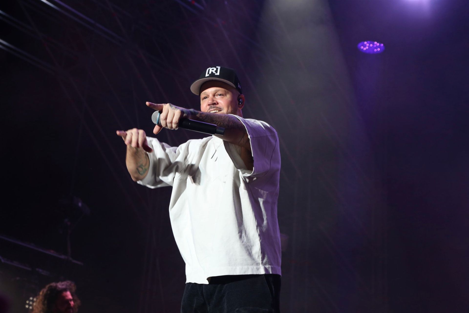 Actuación de Residente, en la noche del jueves en la Plaza de España