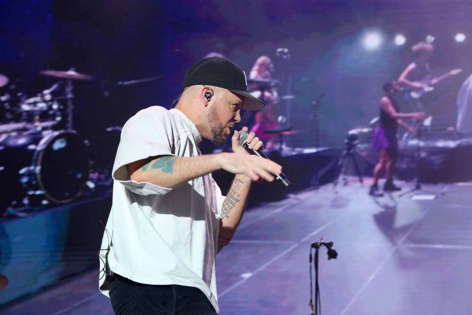 Actuación de Residente, en la noche del jueves en la Plaza de España