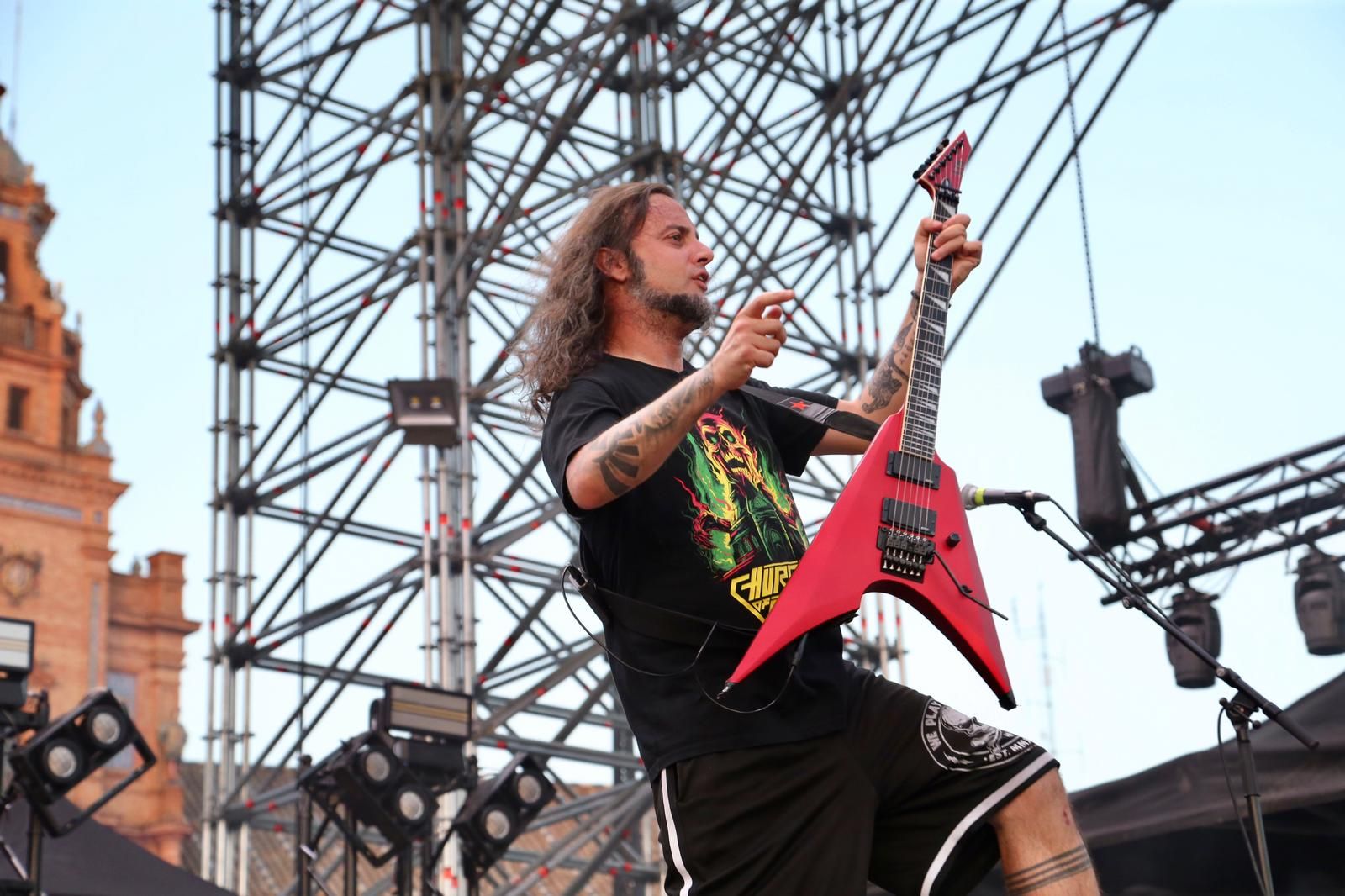 Un instante de la actuación de Angelus Apátrida en Sevilla